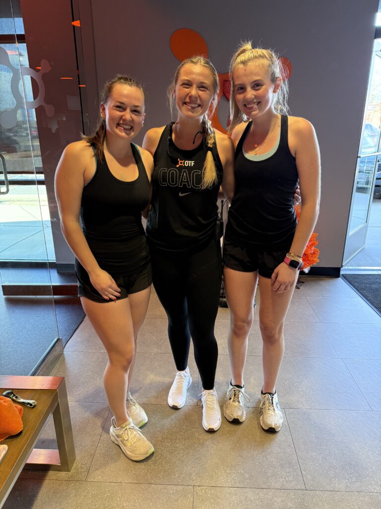 My friends supporting me while coaching